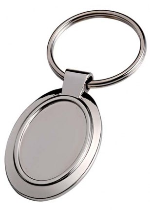 KEYCHAIN OVAL HOLLOW - 22x34 mm