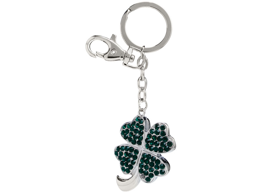 KEYCHAIN FOUR-LEAF CLOVER GREEN - NO BOX