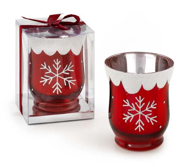 TEA-LIGHT HOLDER SNOWFLAKE - 75x90 mm