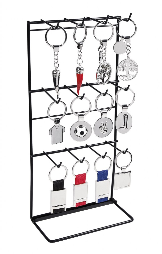 DISPLAY STAND BLACK KEYRINGS