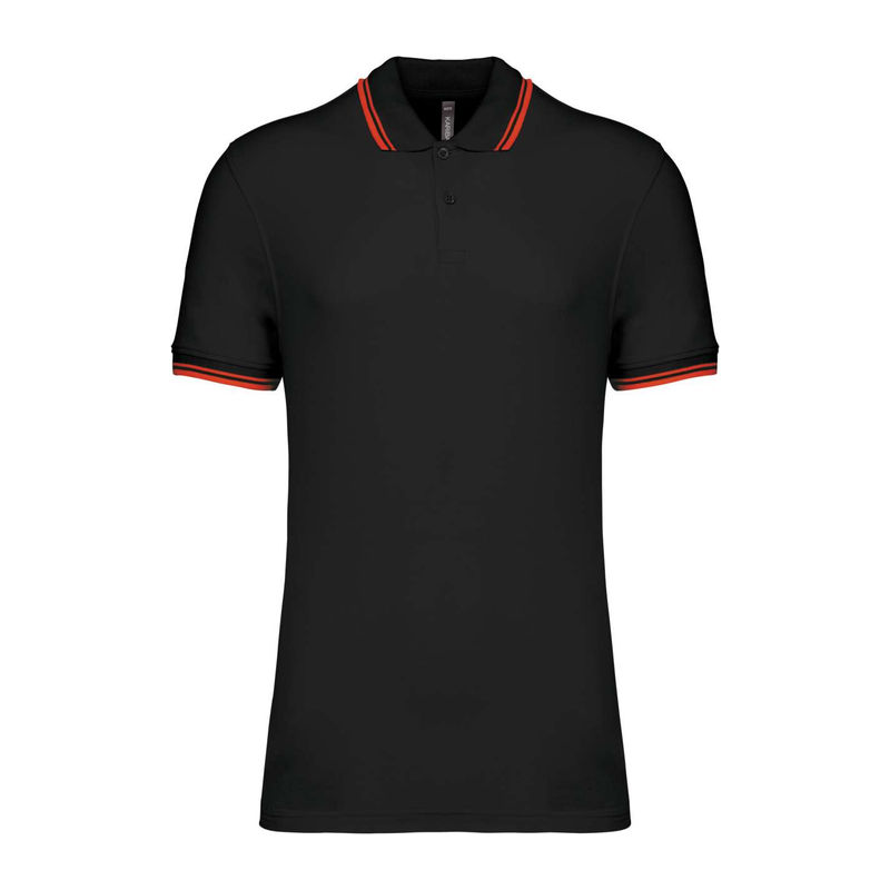 Men'S 2 Striped Short Sleeved Poloshirt