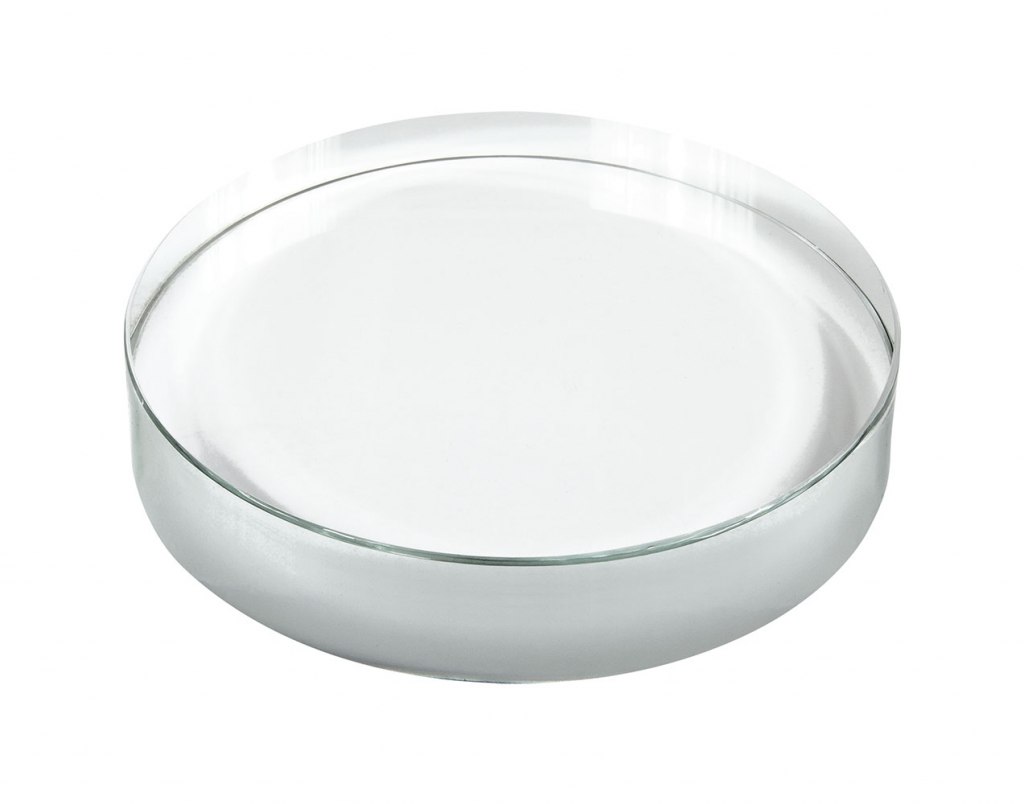 PAPERWEIGHT WHITE GLASS d=120 h19 mm