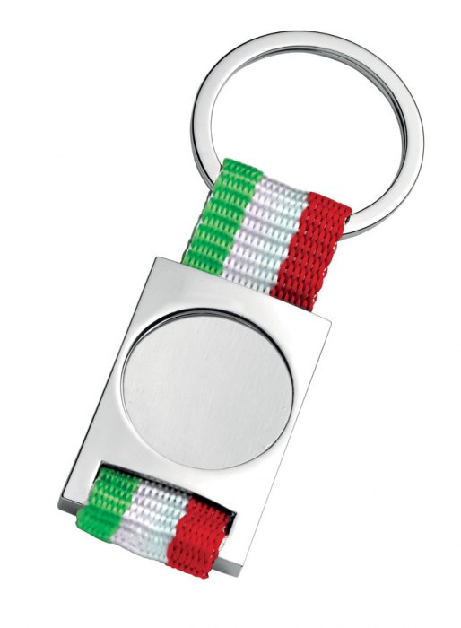 KEY CHAIN ITALIAN FLAG HOLLOW 25 mm