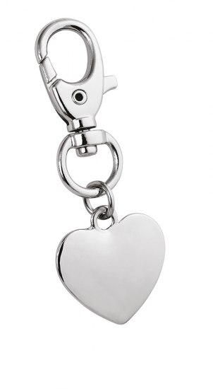 KEYCHAIN HEART CARABINER NO BOX