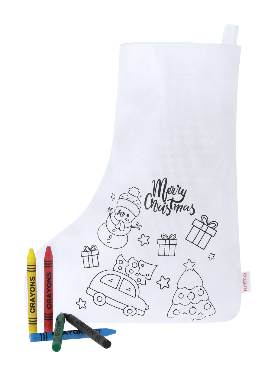 Mordy colouring Christmas stocking