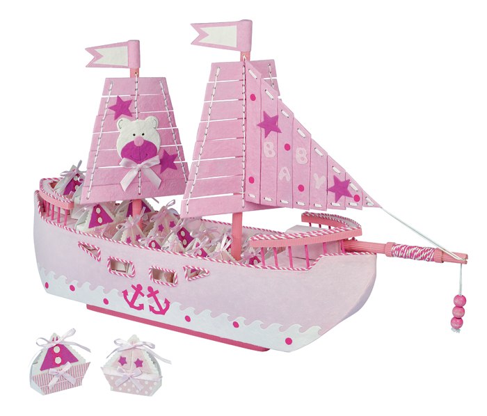 FAVOR SHIP CARDBOARD PINK