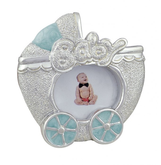 PHOTOFRAME PRAM SKY-BLUE DIAM. 30 MM