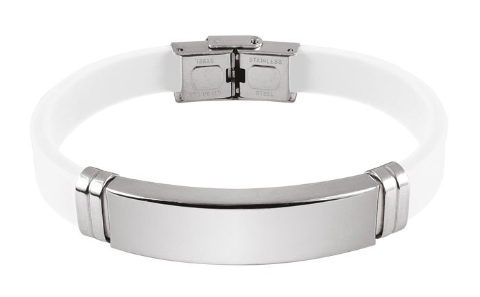 STEEL BRACELET AND WHITE EVA