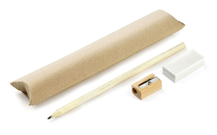 Writing set EKO (pencil, rubber, sharpener)