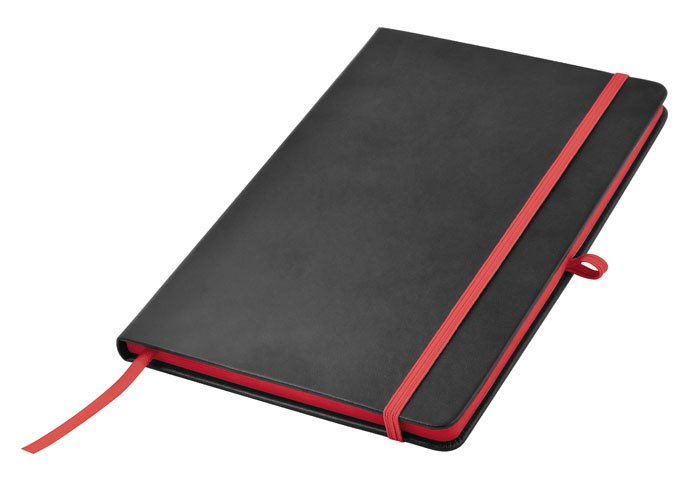 NOTEBOOK BLACK/RED (NO BOX) - 140X210 mm