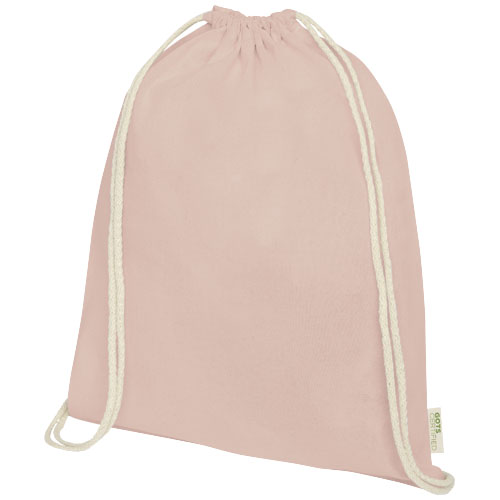 Orissa 100 g/m² organic cotton drawstring bag 5L