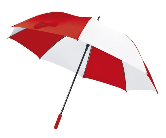 UMBRELLA GOLF WHITE/RED d=127 cm