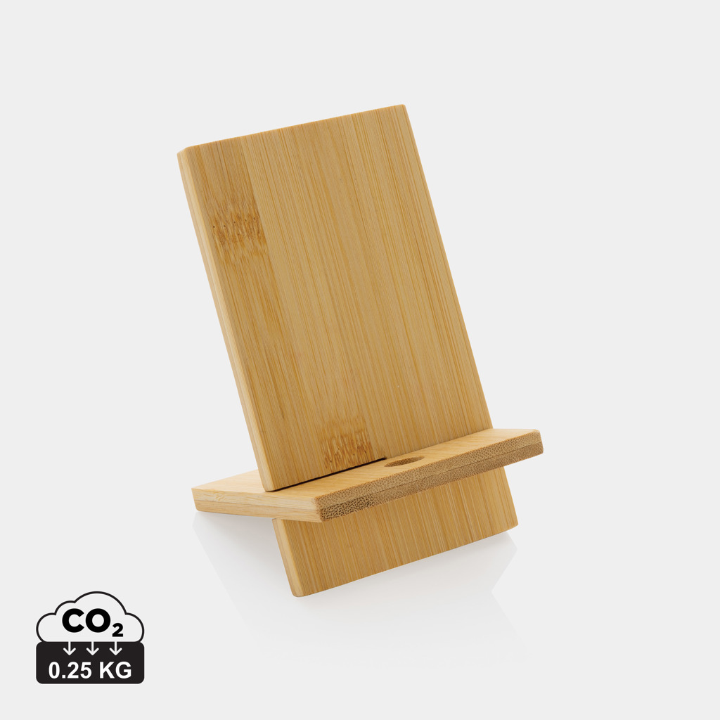 Bamboo phone stand in kraft box