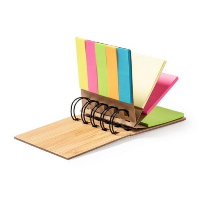 Bamboo memo holder, sticky notes