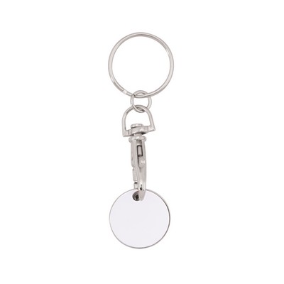 Keyring with shopping cart coin