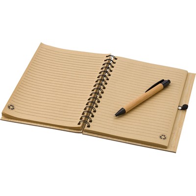 Bamboo notebook A5, ball pen