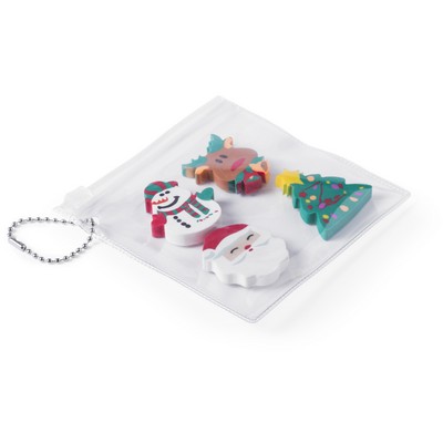 Eraser set, 4 Christmas designs