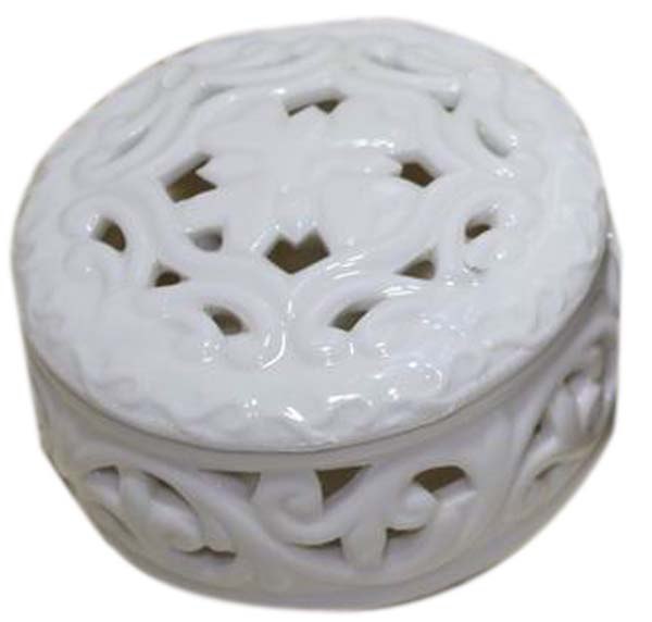 ROUND PORCELAIN TRINKET BOX 77x70 h43