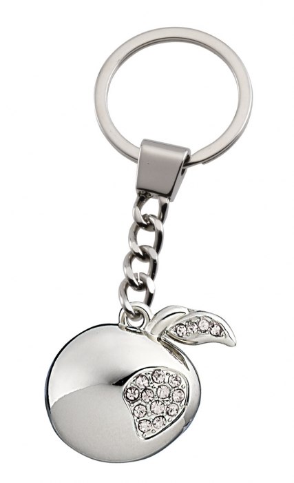 KEY CHAIN APPLE W/CRYSTALS