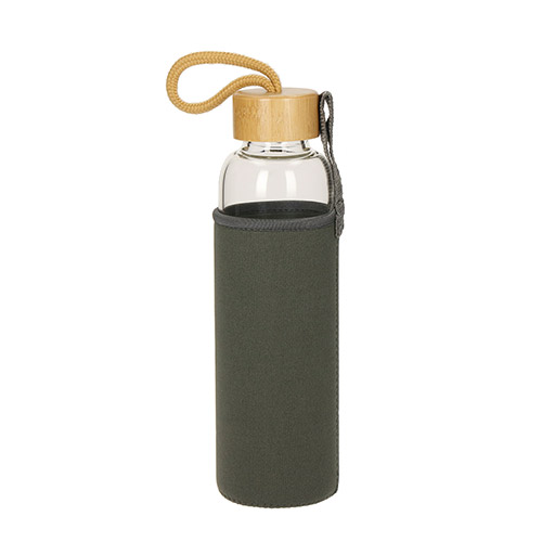 Glass bottle with sleeve 