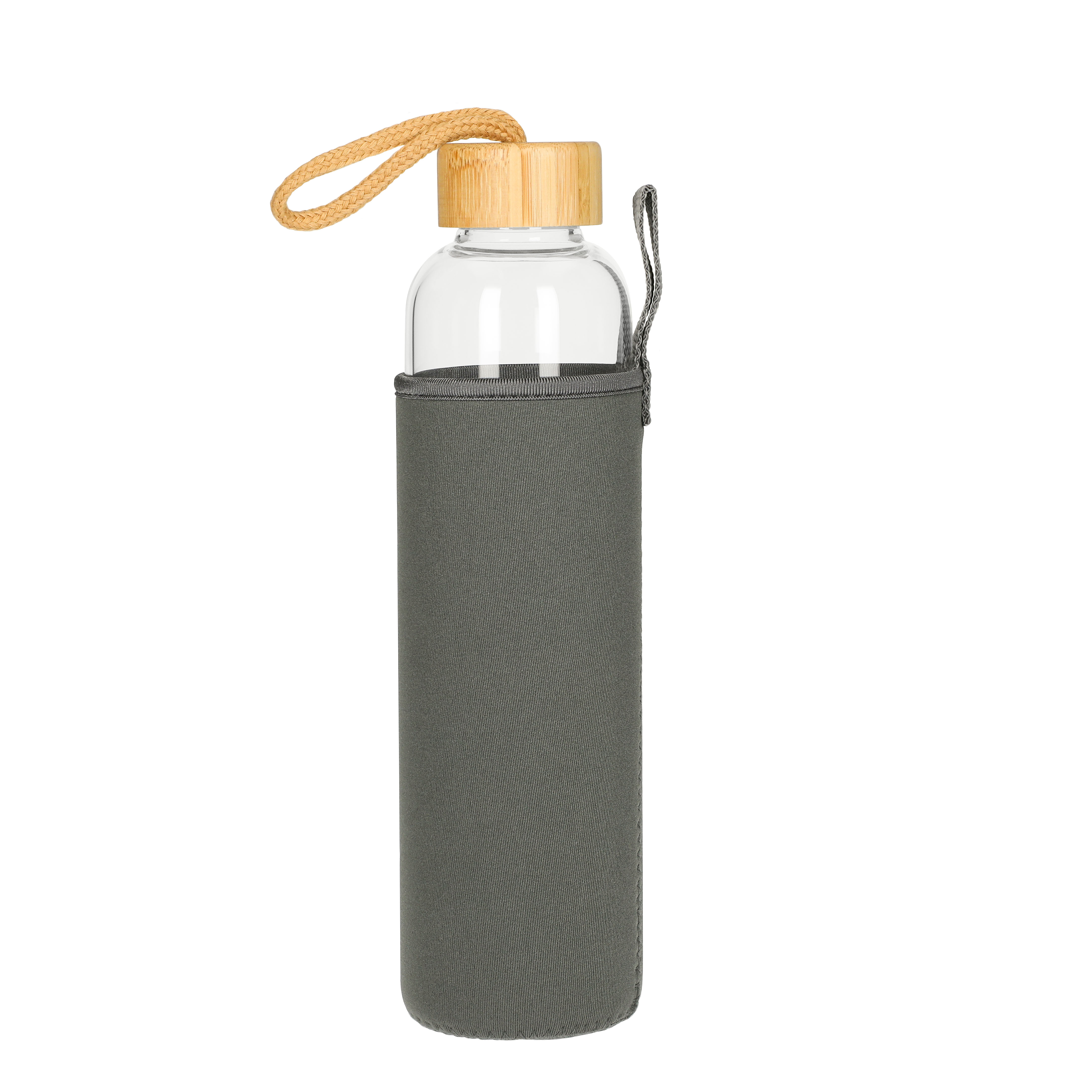 Glass bottle with sleeve 