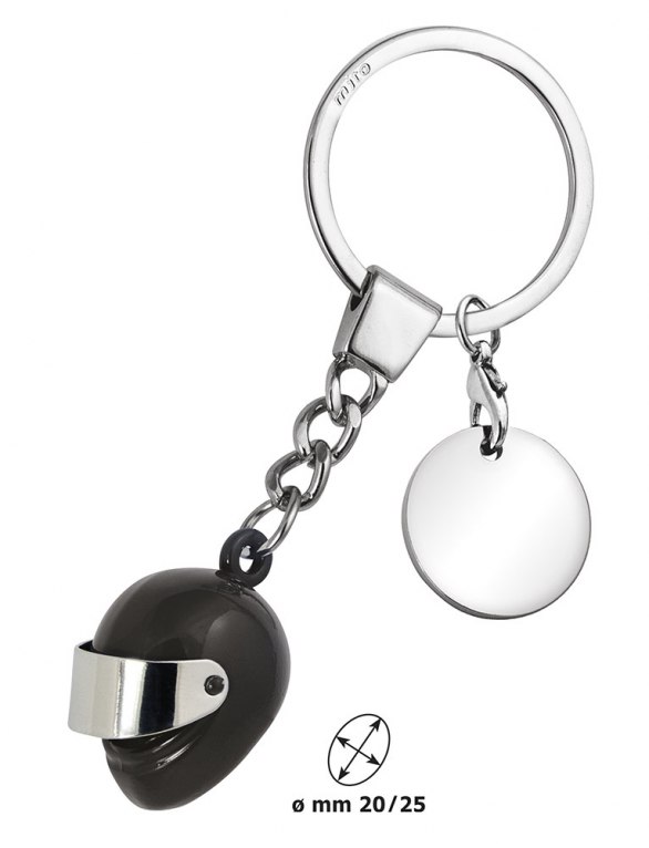 KEYCHAIN HELMET SMALL BLACK /COIN