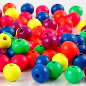 Neonmix Wooden Beads