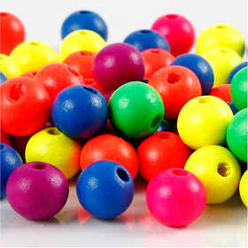 Neonmix Wooden Beads