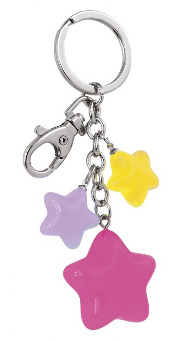 KEY CHAIN ACRYLIC STAR FUCHSIA - NO BOX