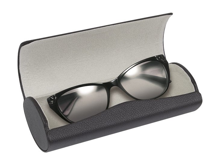 GLASSES CASE BLACK - GREY INSIDE