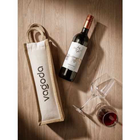 Jute Canvas Wine Bag