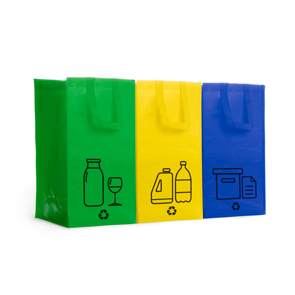 RECYCLE BAGS VOLGA GREEN/BLUE/YELLOW