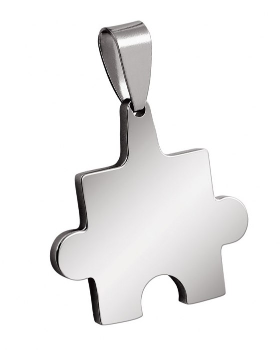 PENDANT STEEL PUZZLE 25x25mm