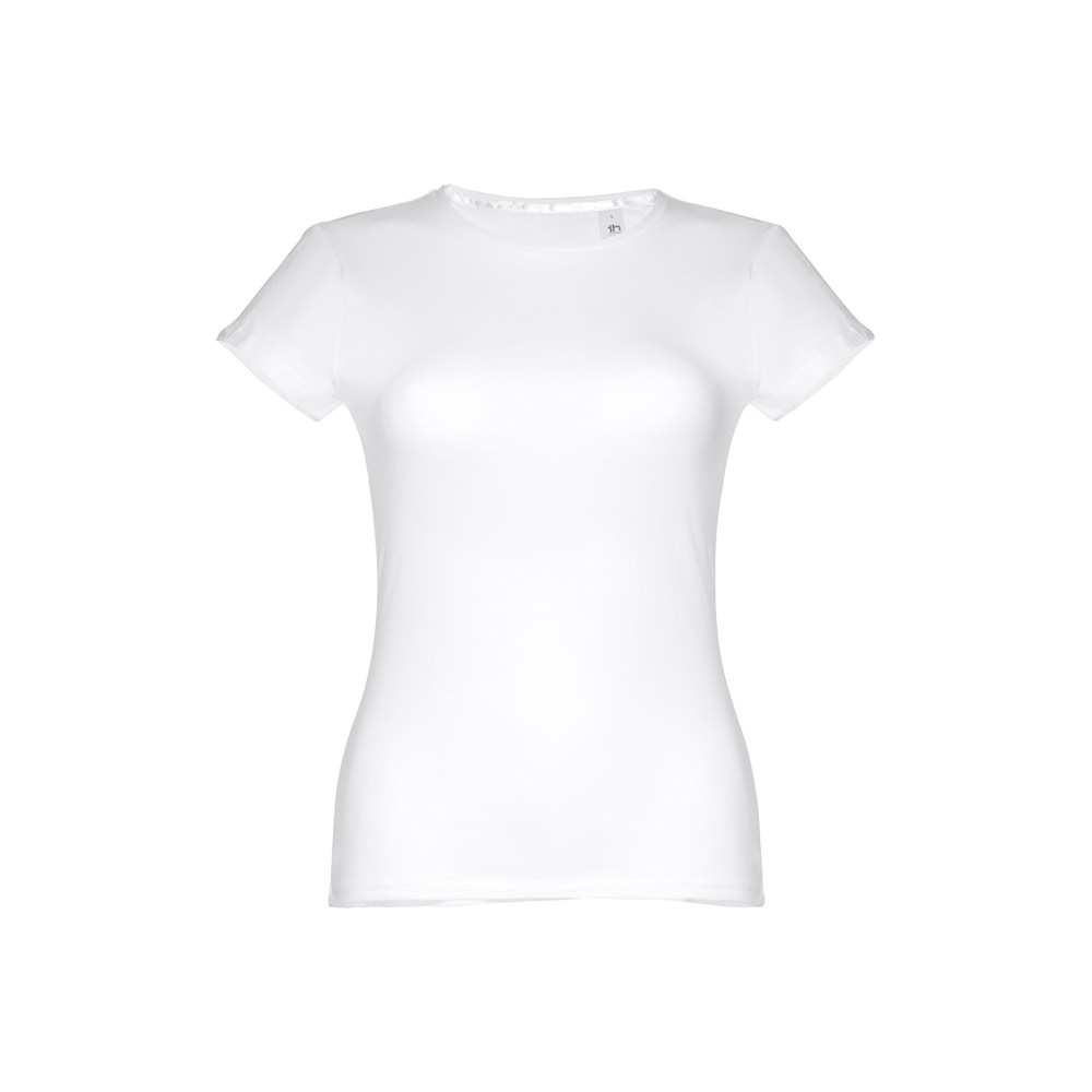 THC SOFIA WH. Women's fitted short sleeve cotton T-shirt. White