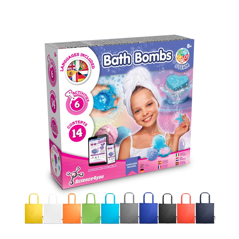 Bath Bombs Kit V. Educational toy supplied with a 190T folding gift bag