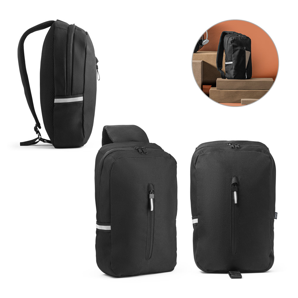 DELFOS. 300D PET (100% rPET) and 600D PET (100% rPET) shoulder bag