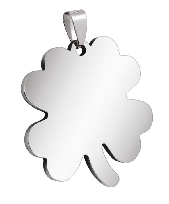 PENDANT FOUR-LEAF CLOVER STEEL