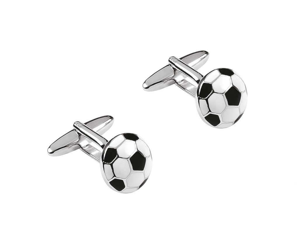 CUFFLINKS FOOTBALL d 14 h 5 mm -NO BOX