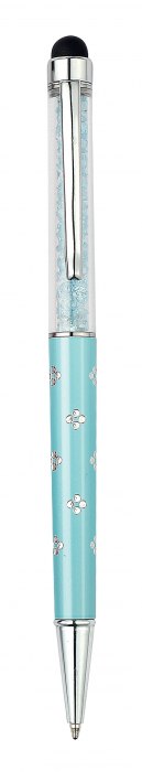 PEN ALUMINIUM SKY-BLUE FLOWER