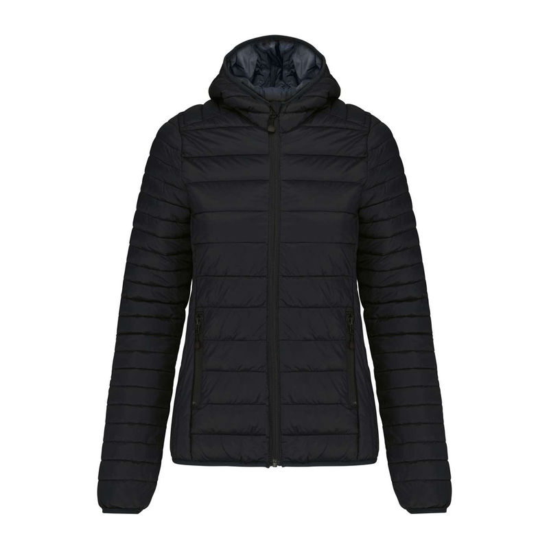 LADIES' LIGHTWEIGHT HOODED PADDED JACKET