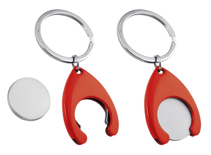 KEY CHAIN RED - SATIN EURO