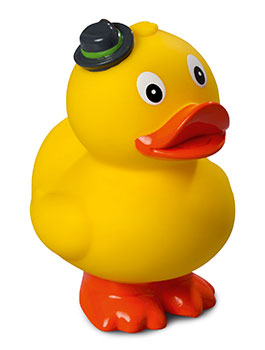 Squeaky duck standing, bavarian