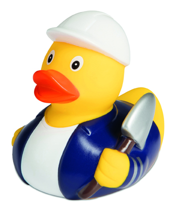 Squeaky duck, concrete labourer