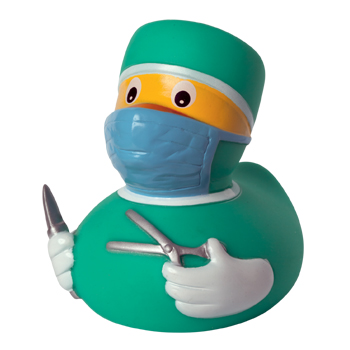 Squeaky duck, surgeon
