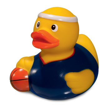 Squeaky duck, basketball