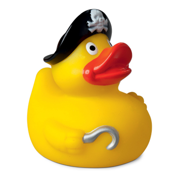 Squeaky duck, pirate with hat