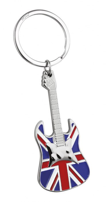 KEY CHAIN - GUITAR - U.K. FLAG