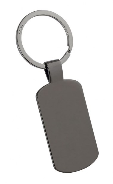 KEYCHAIN RECTANGULAR PLATE BLACK