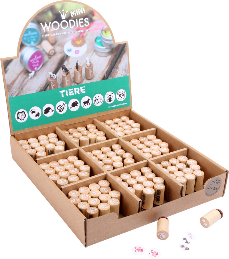 Display Woodies Stempel Tiere