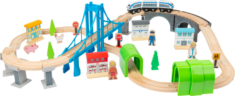 Bridge Building Wooden Toy Train